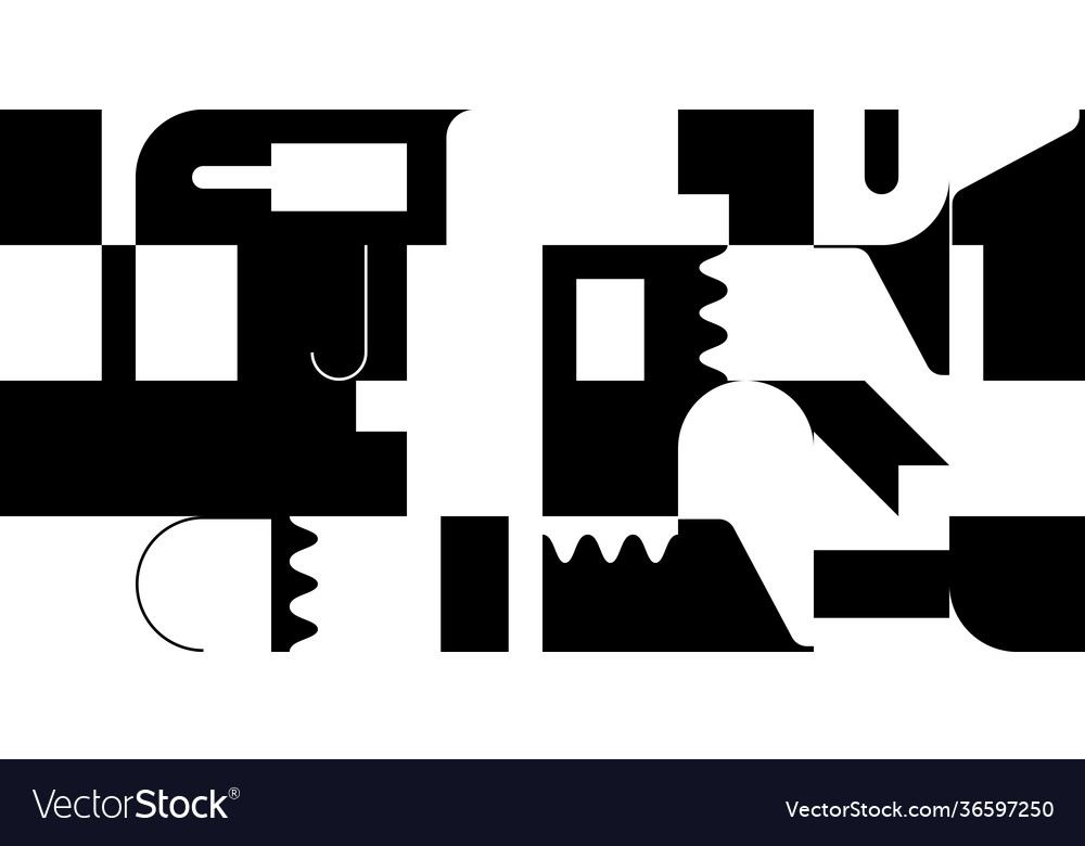 Horizontal abstract pattern design vector image Horizontal abstract pattern design