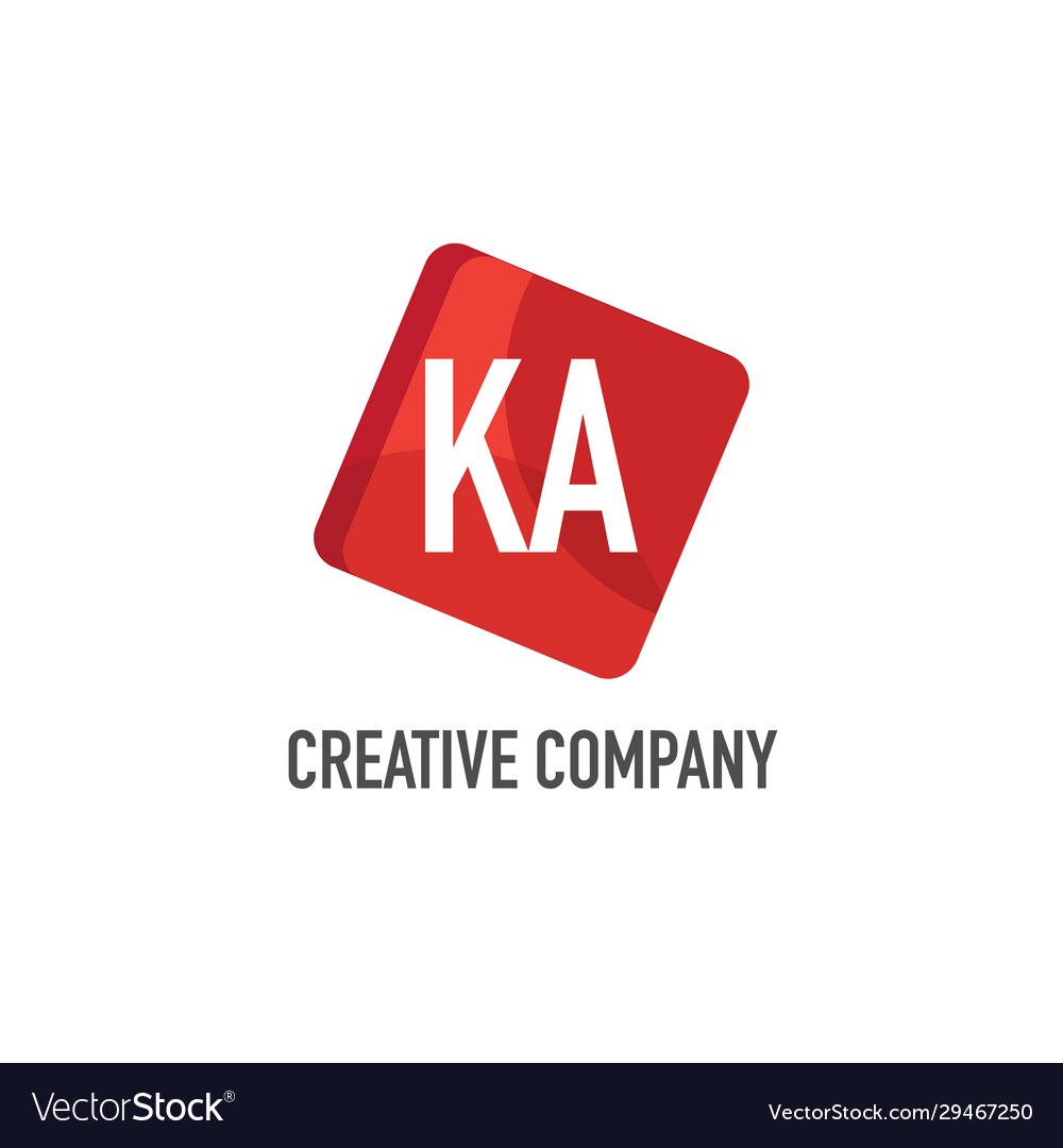 Initial letter ka logo template design Royalty Free Vector