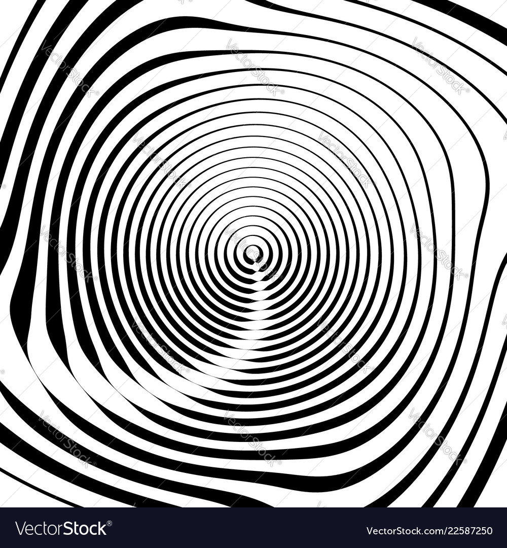 Irregular spiral background in square format Vector Image