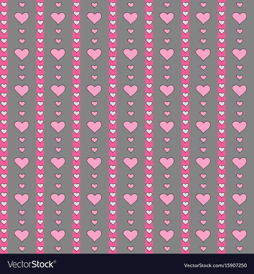 Seamless pattern with hearts