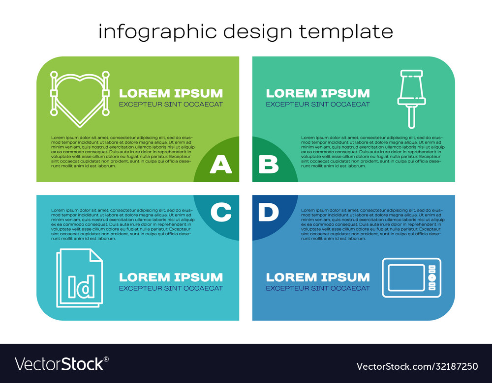 Set line id file document heart with bezier curve vector image Set line id file document heart with bezier curve