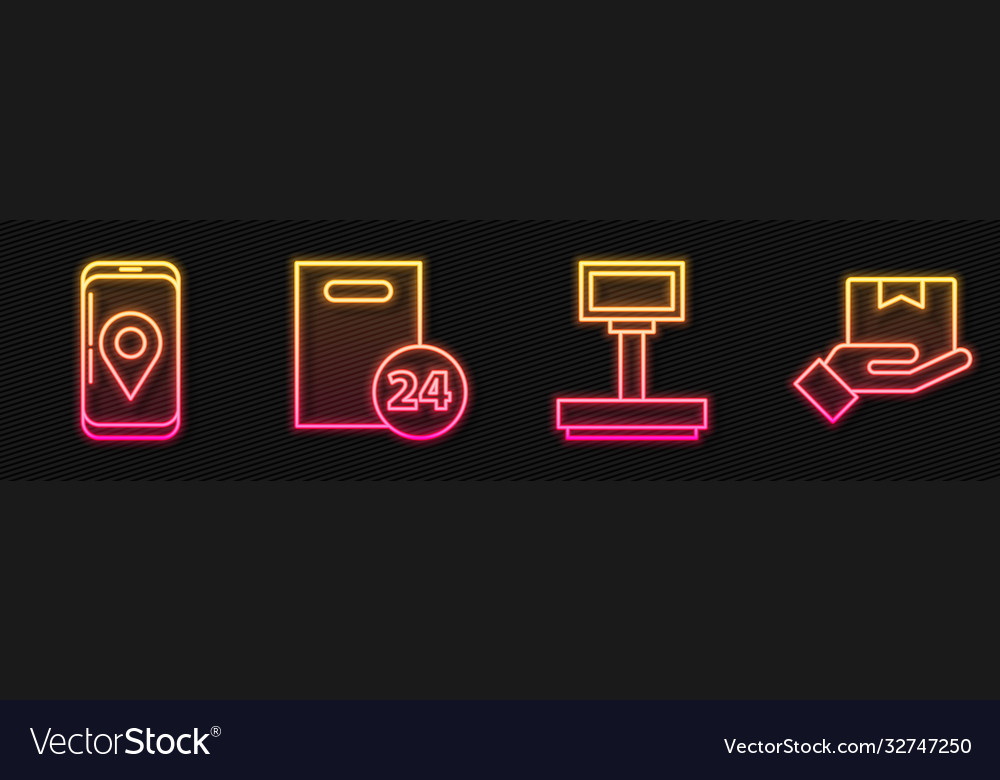 Set line scale mobile with app delivery tracking