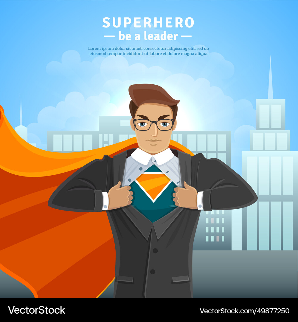 Super Hero Businessman Concept Royalty Free Vector Image