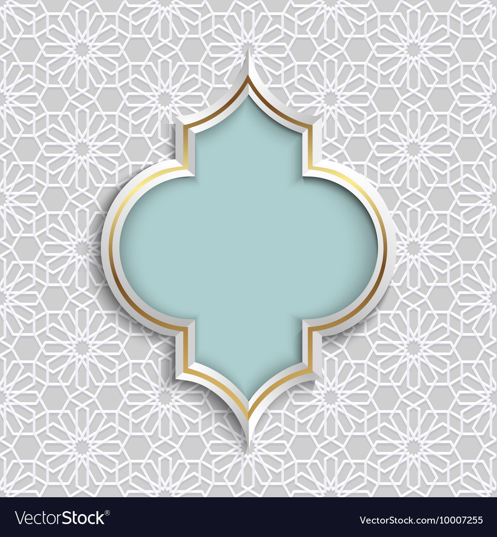 3d abstract islamic design pattern mosaic Vector Image