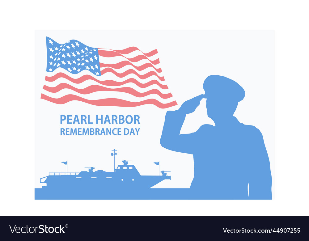 A banner for pearl harbor remembrance day flat