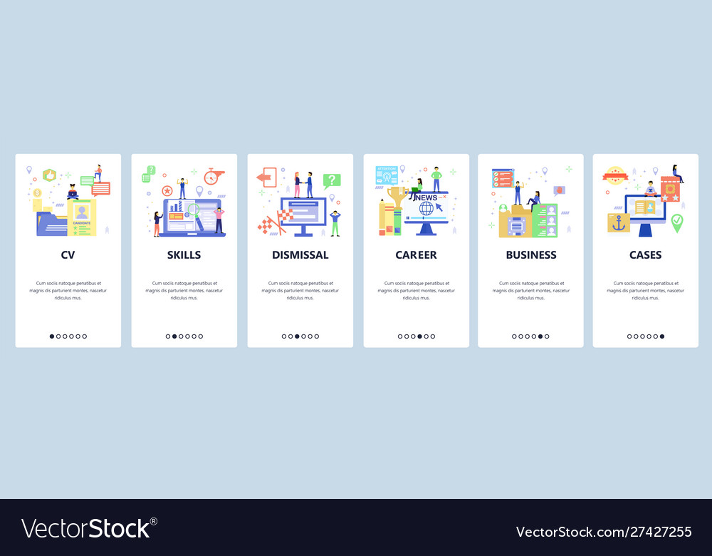 Career Onboarding App Screens