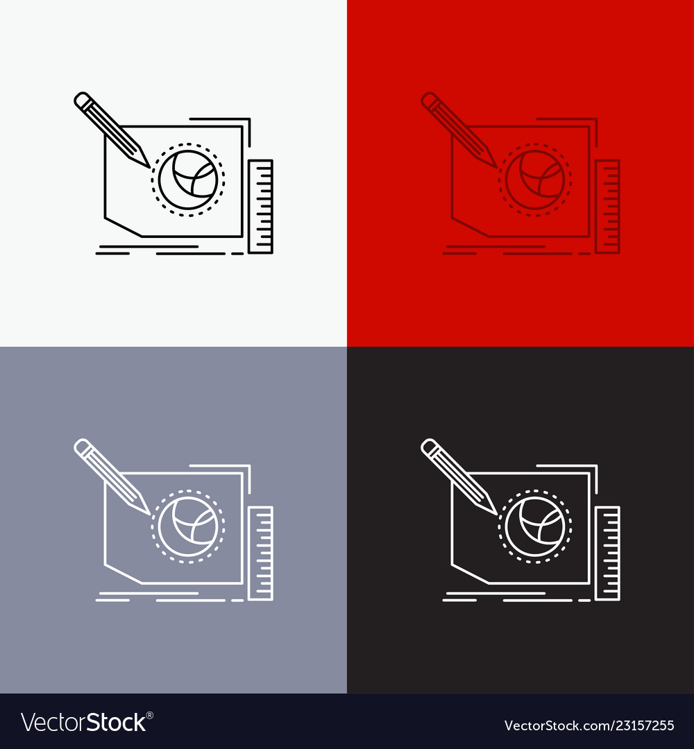 Content design frame page text icon over various