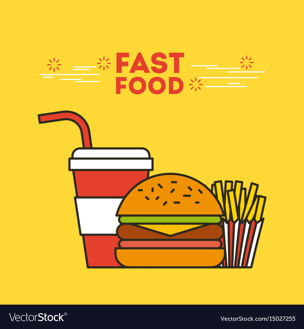 Fast food Royalty Free Vector Image - VectorStock