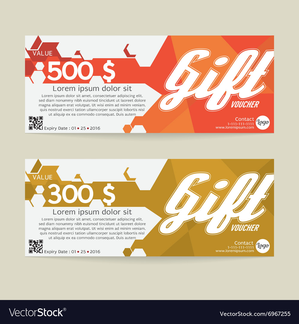 Gift voucher modern template design