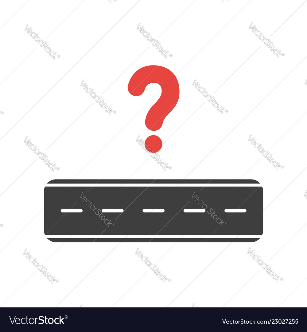 Icon concept of road with question mark