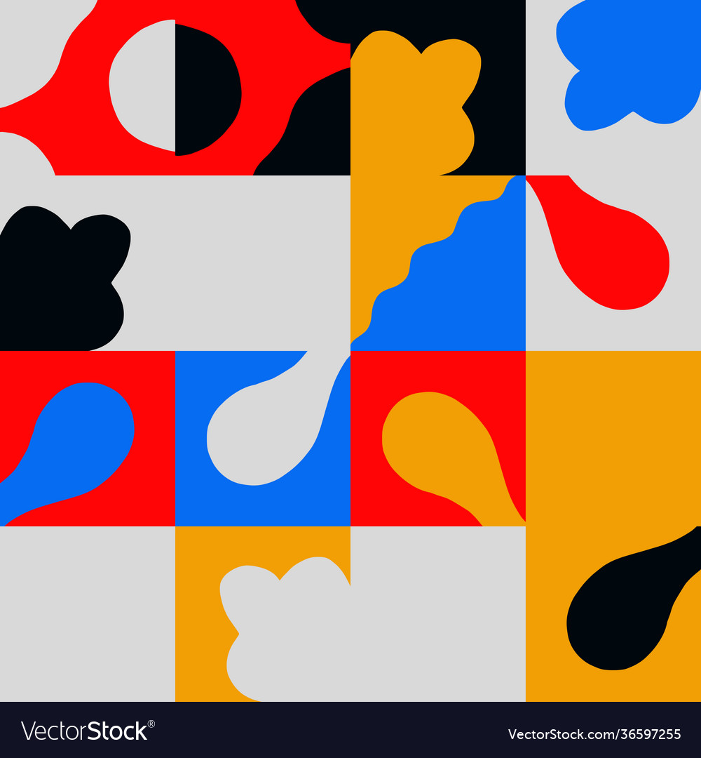 Naive art pattern design vector image Naive art pattern design