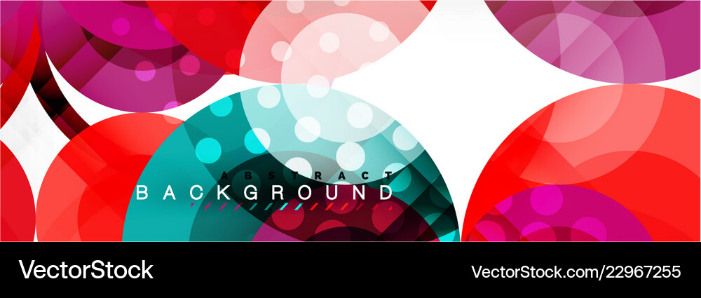 Overlapping circles design background Royalty Free Vector