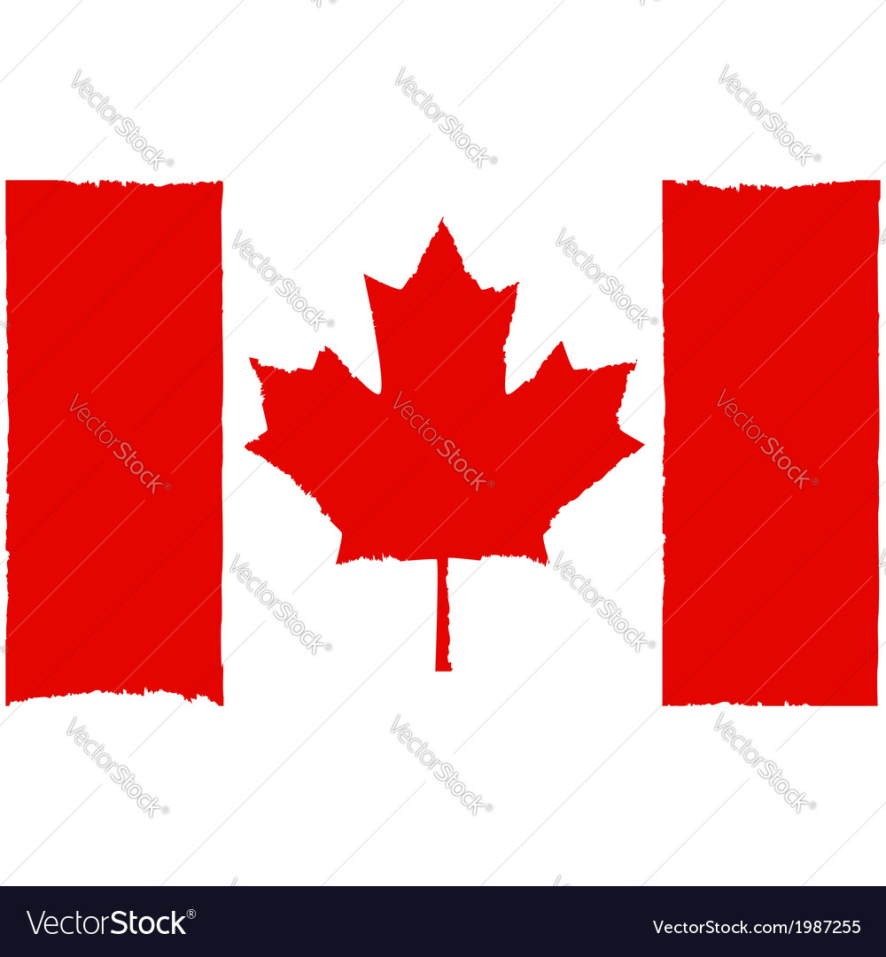 Painted canadian flag