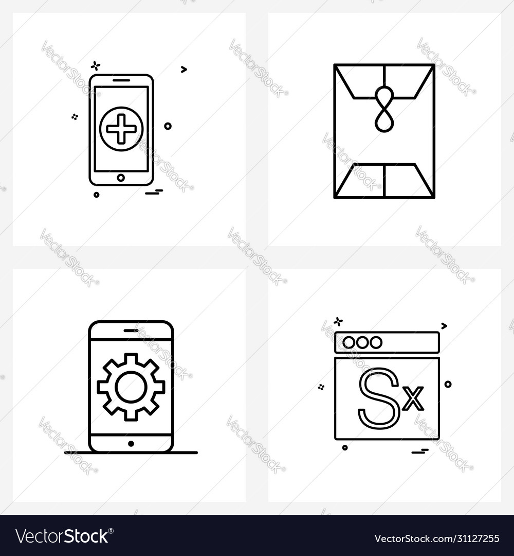 Set 4 ui icons and symbols for mobile