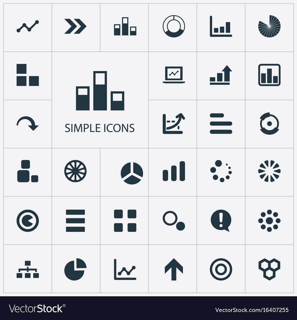 Set of simple diagram icons