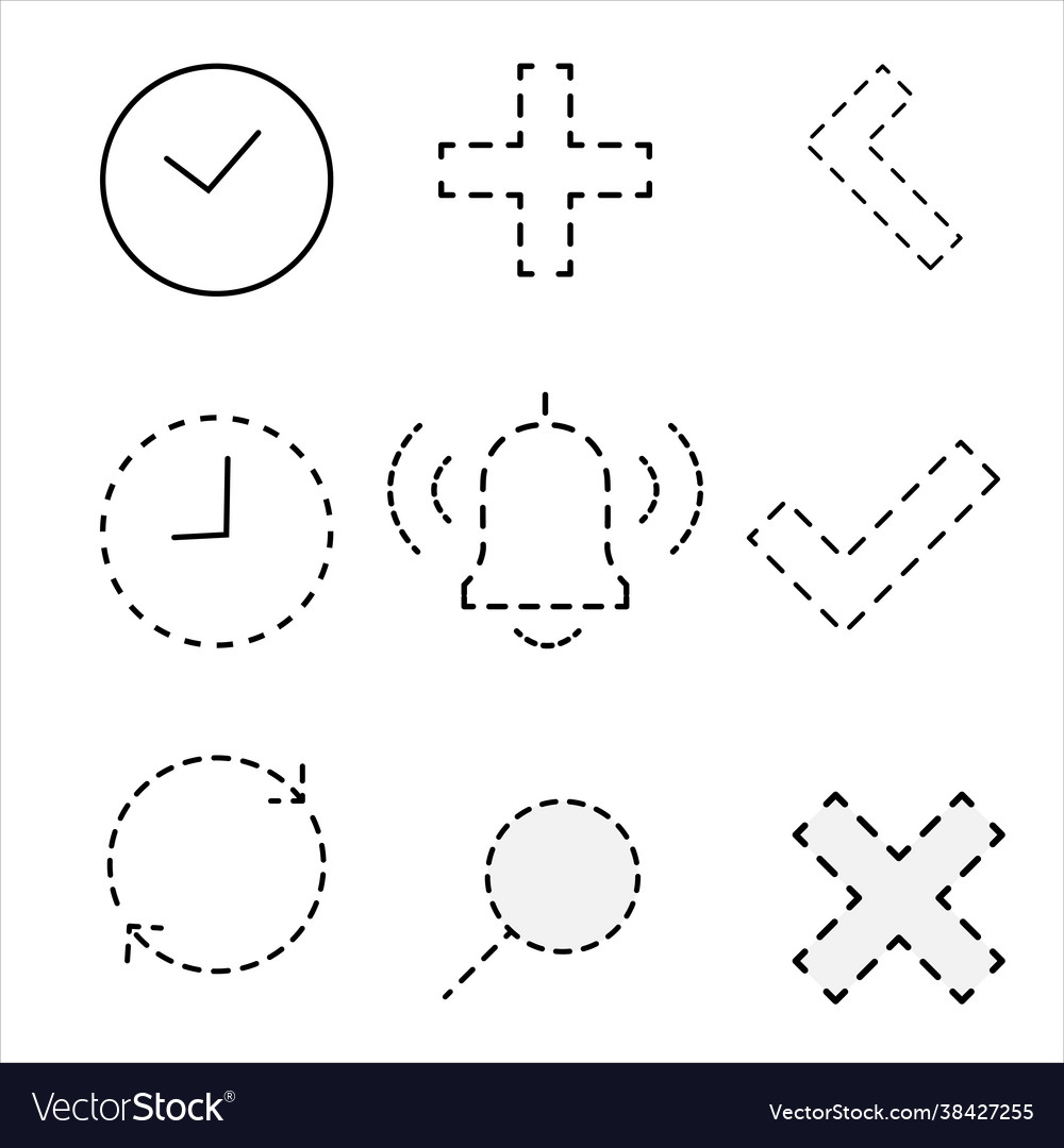 Simple icon set contains unique icons