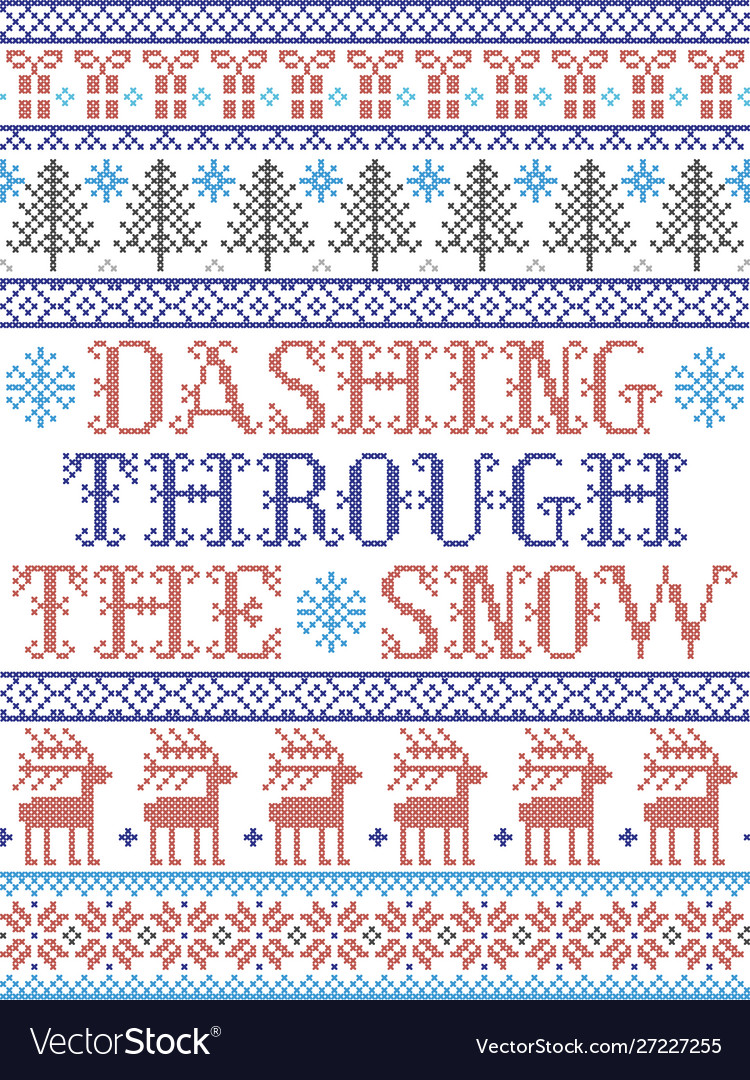 Winter Snowflakes Cross Stitch Pattern