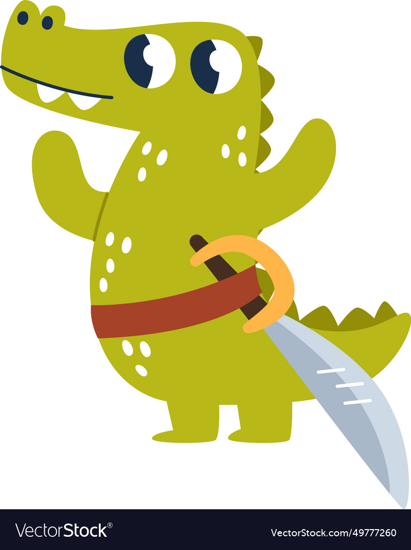 Crocodile pirate character