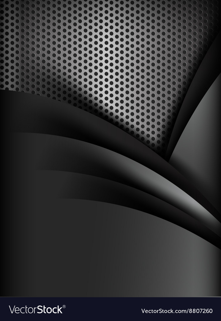 Dark chrome black and grey layer element