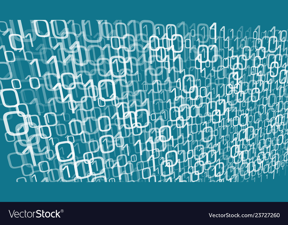 Digital cloud computing random numbers chaos vector image Digital cloud computing random numbers chaos