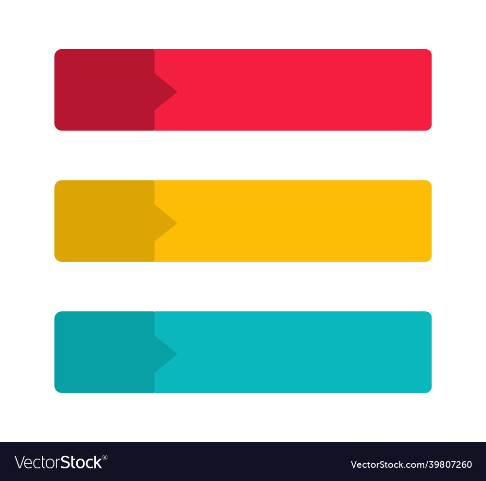 Geometric shape banner color design element vector image Geometric shape banner color design element
