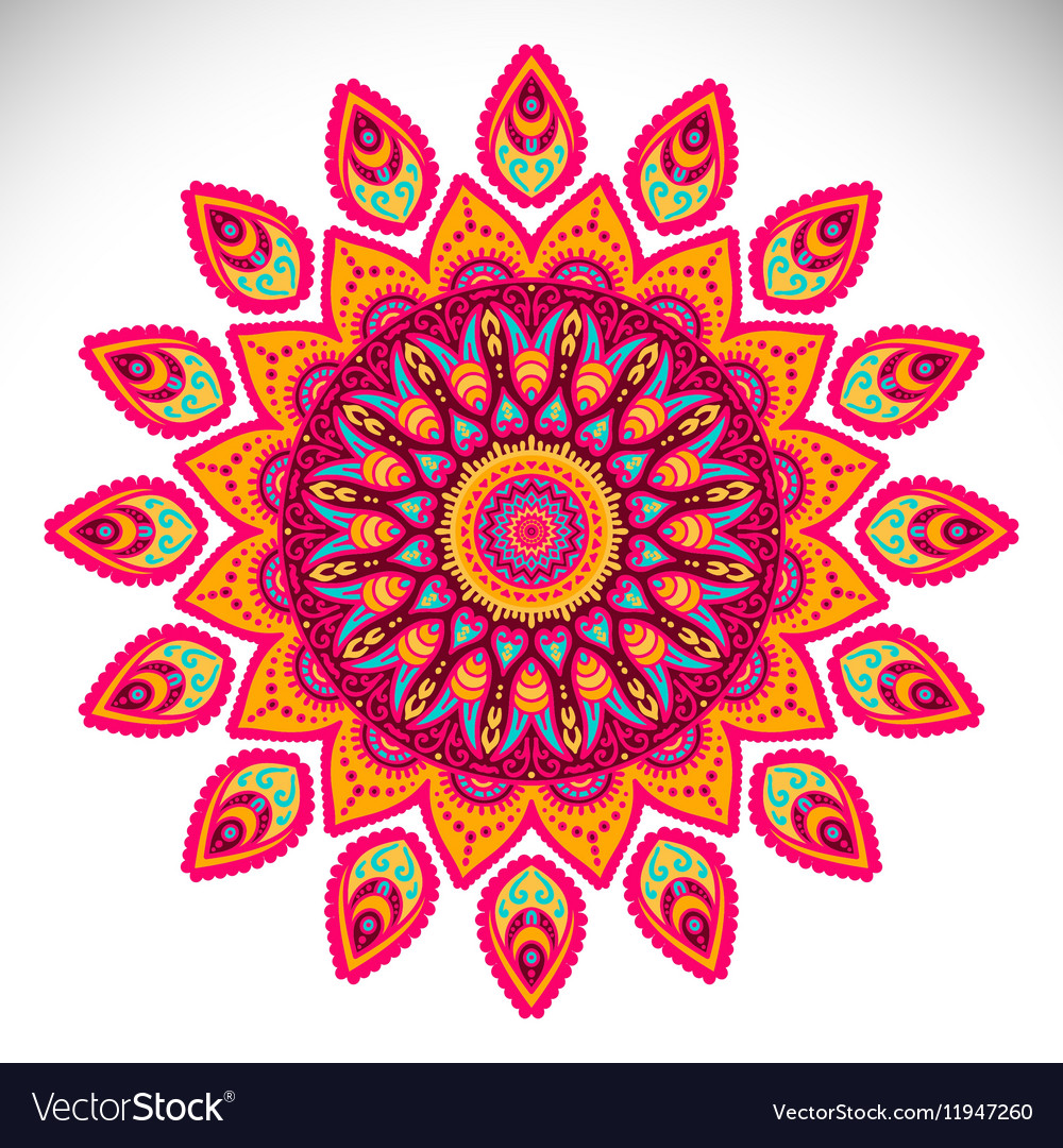 Indian Mandala Royalty Free Vector Image - Vectorstock