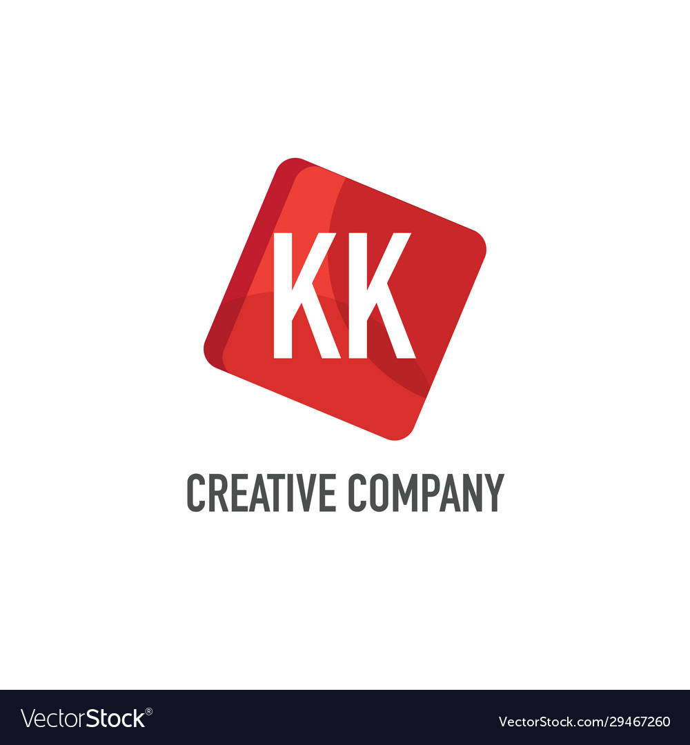 Initial letter kk logo template design Royalty Free Vector