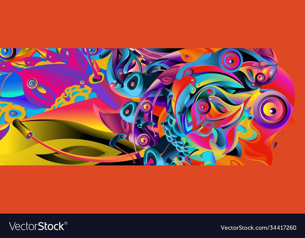 Landing page background template with colorful