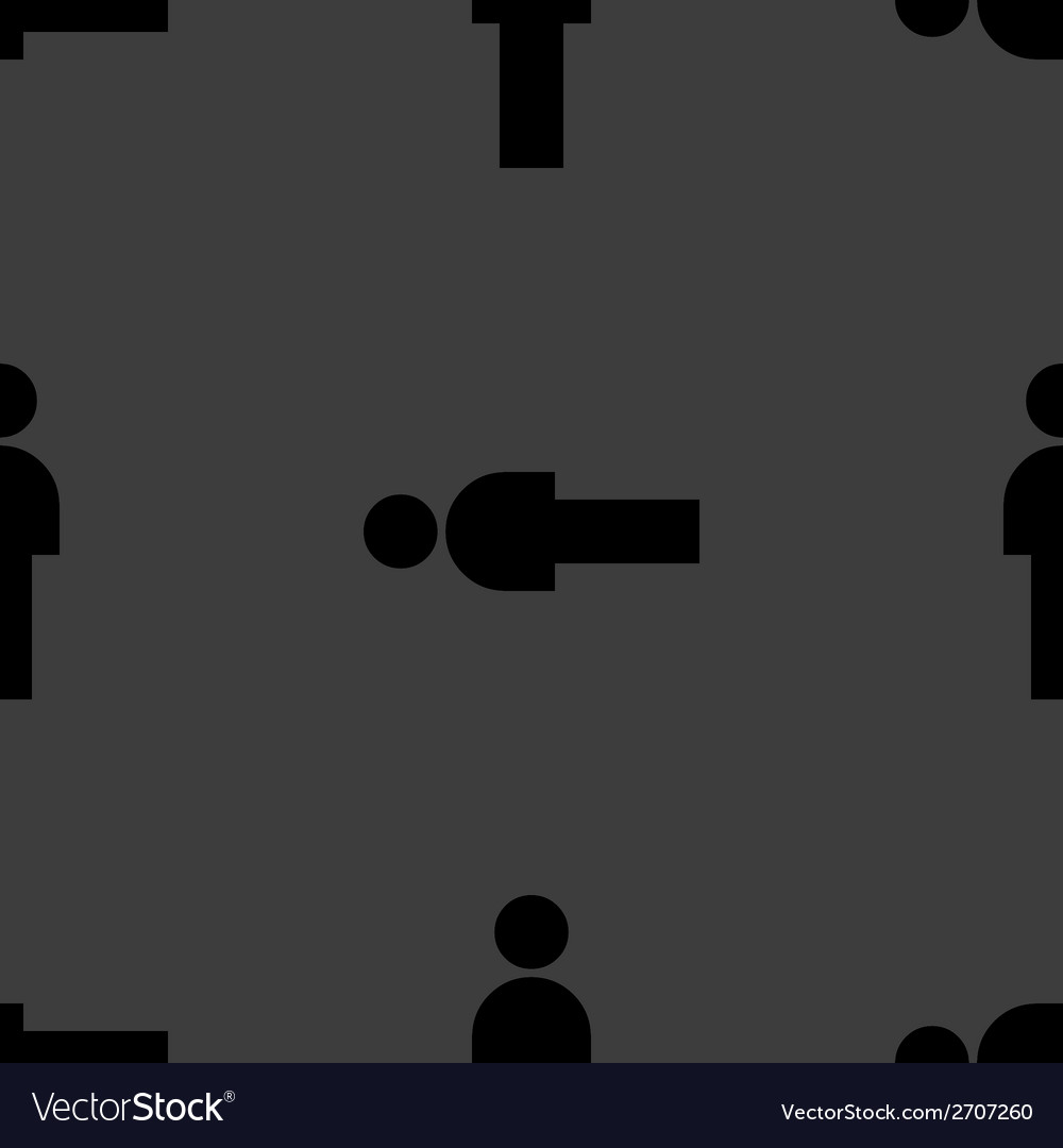 Man restroom web icon flat design seamless pattern