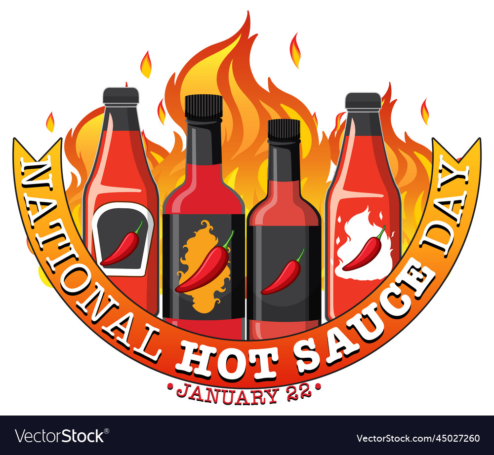 National hot sauce day banner Royalty Free Vector Image