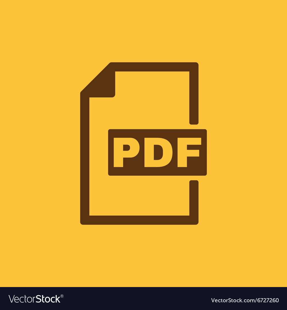 Pdf icon file format symbol flat