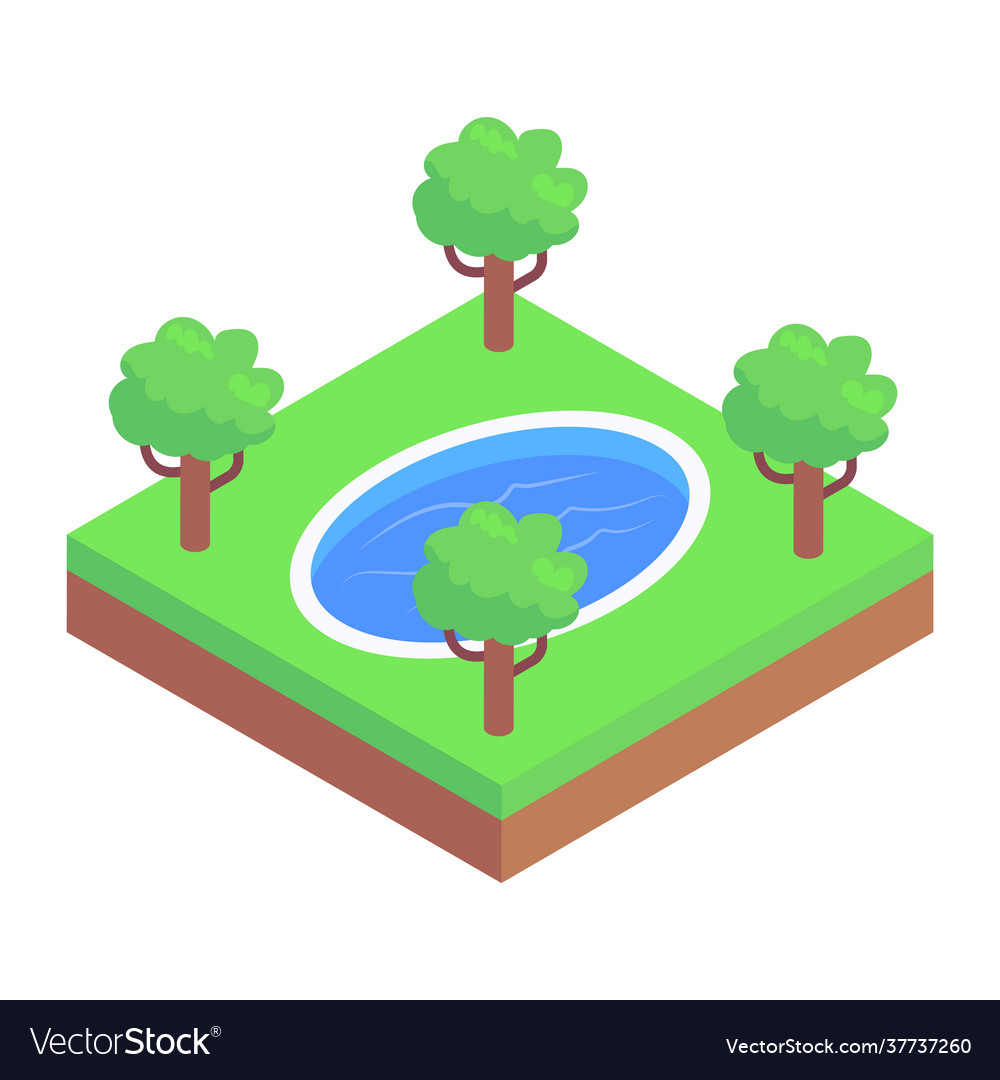 Pond Royalty Free Vector Image - VectorStock