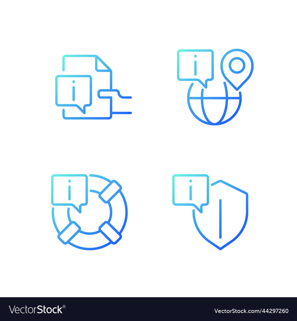 Safe information service pixel perfect gradient vector image Safe information service pixel perfect gradient