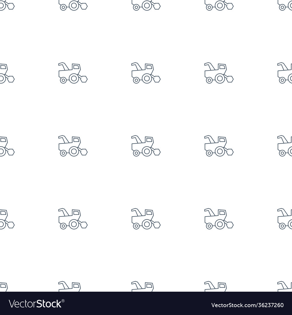 Tractor icon pattern seamless white background