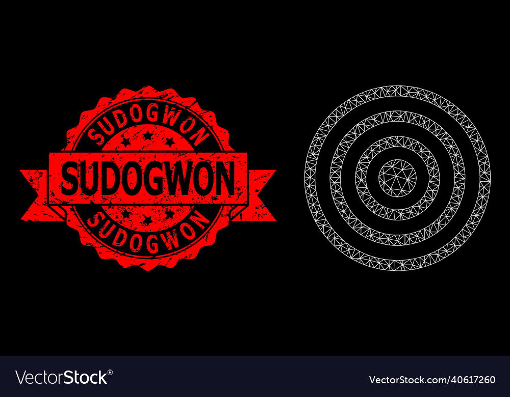Triangular network mesh concentric circles picture vector image Triangular network mesh concentric circles picture
