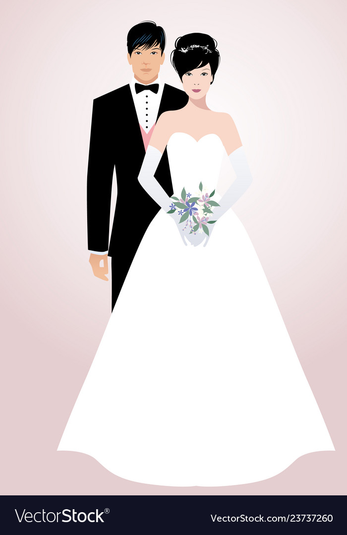 https://cdn1.vectorstock.com/i/1000x1000/72/60/young-oriental-couple-newlyweds-wearing-vector-23737260.jpg