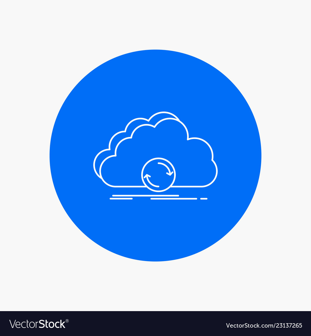 Cloud syncing sync data synchronization white vector image Cloud syncing sync data synchronization white