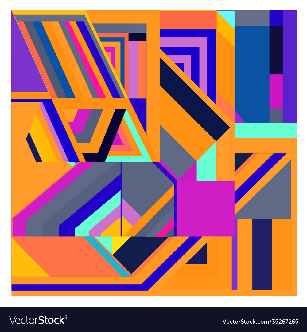 Colorful geometric and curve background pattern Vector Image Colorful geometric and curve background pattern