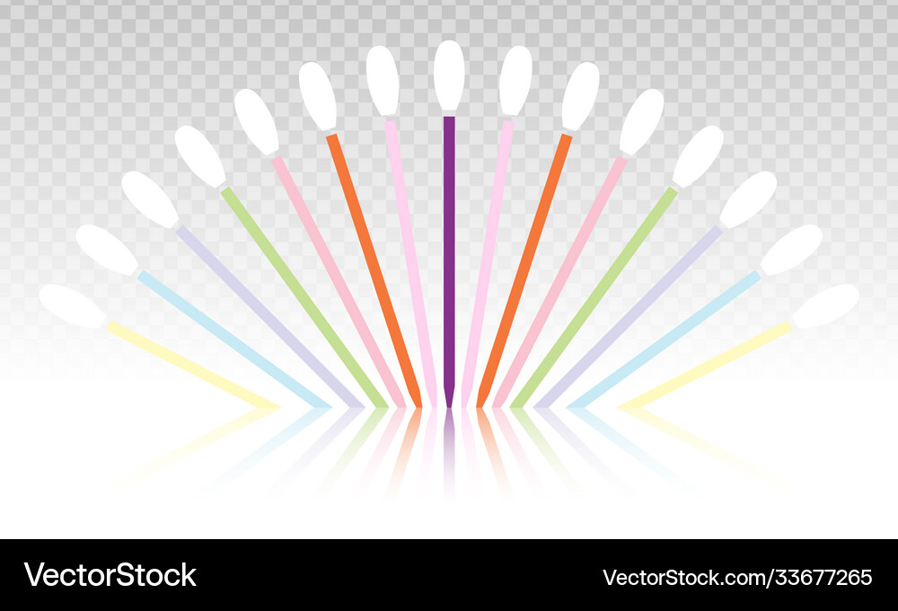 Cotton buds or swabs line art icon Royalty Free Vector Image
