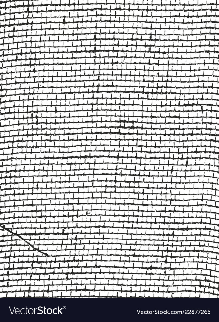 distressed overlay texture of weaving fabric vector image
