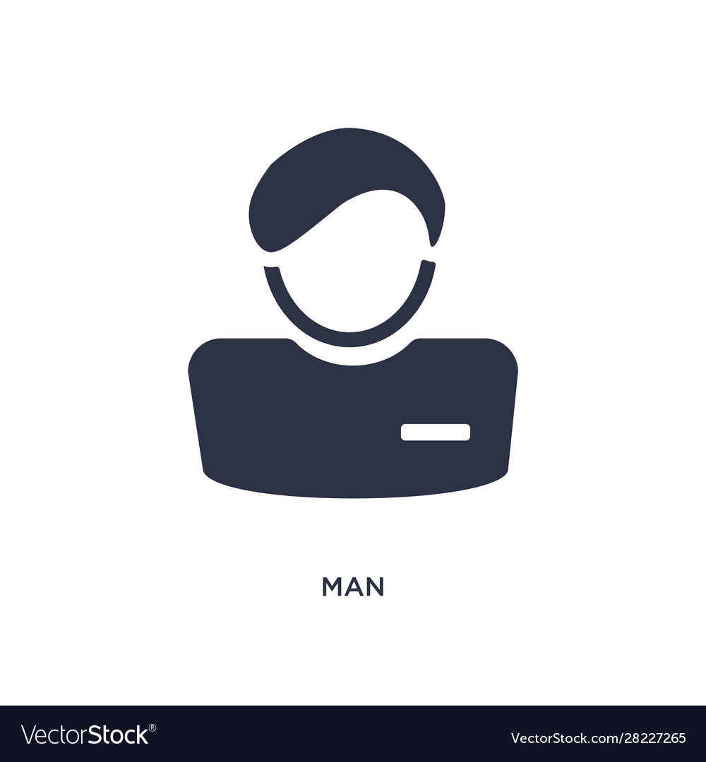 Man icon on white background simple element from Vector Image Man icon on white background simple element from