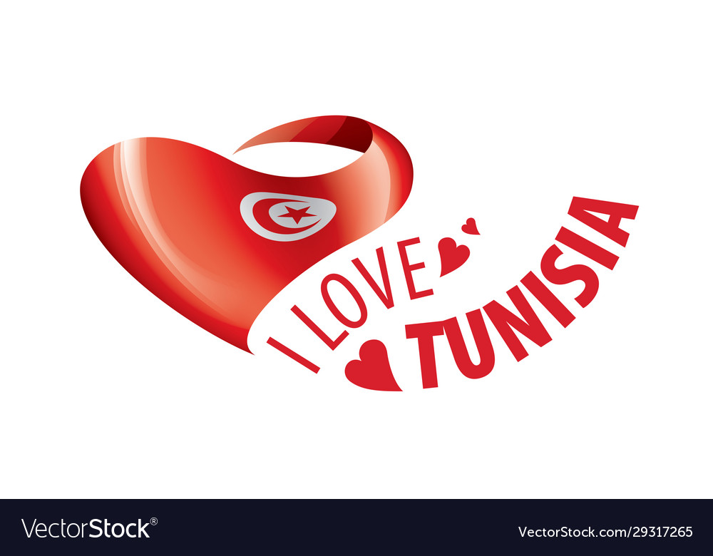 National flag tunisia in shape