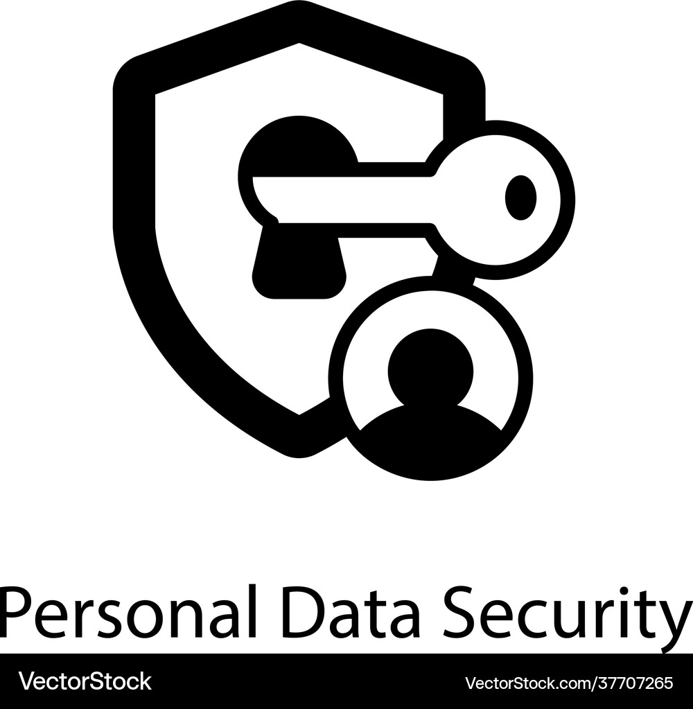 Personal data security Royalty Free Vector Image