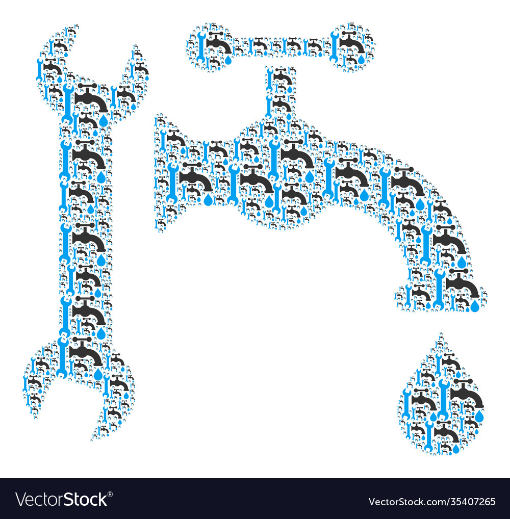 Plumbing recursion mosaic itself icons Vector Image Plumbing recursion mosaic itself icons
