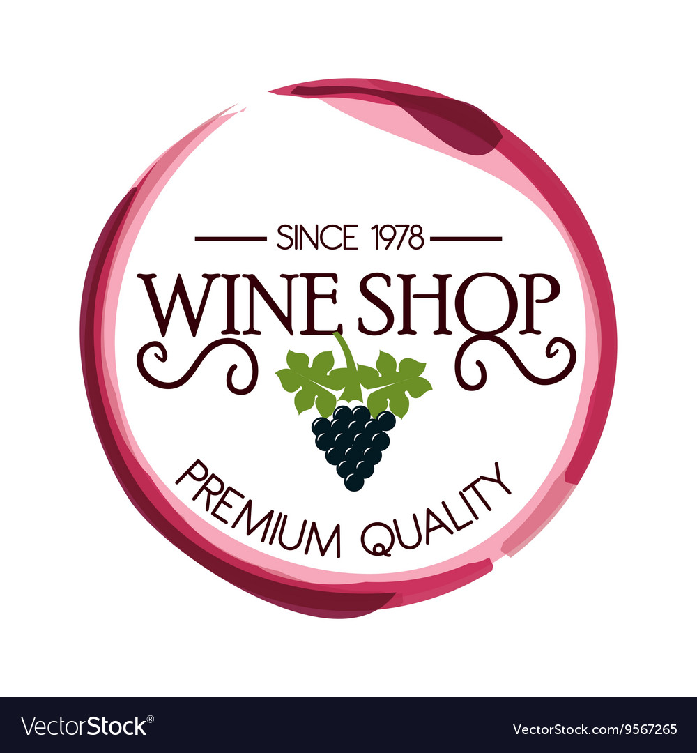 Seal of quality wine isolated icon design Vector Image