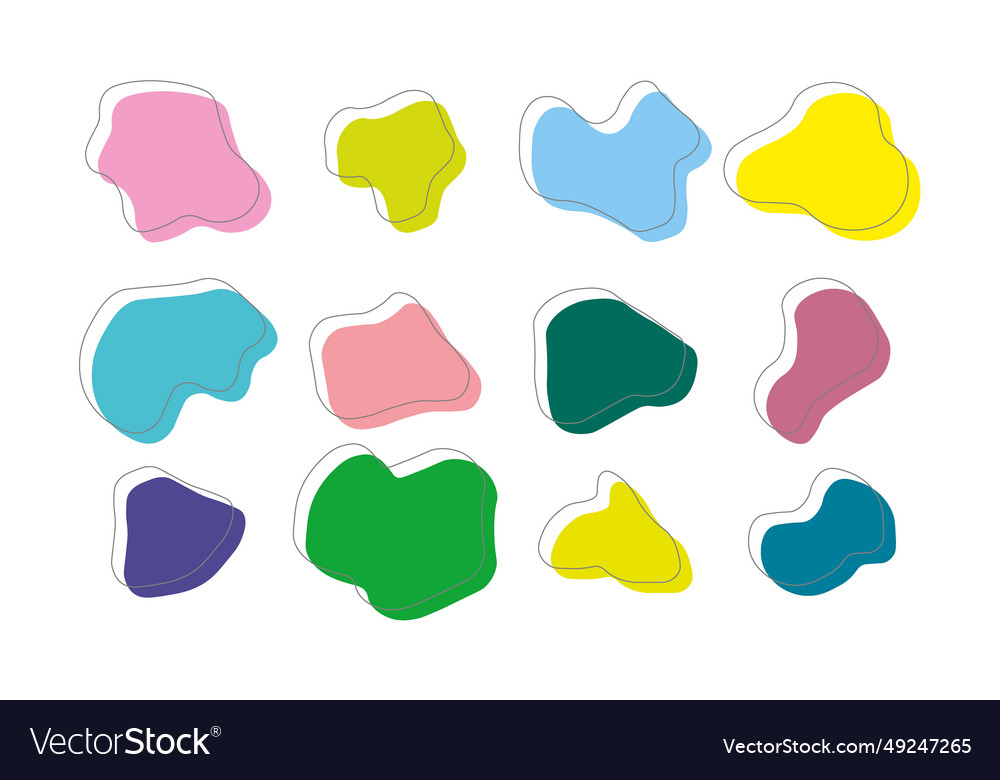 Simple line frame set vector image Simple line frame set