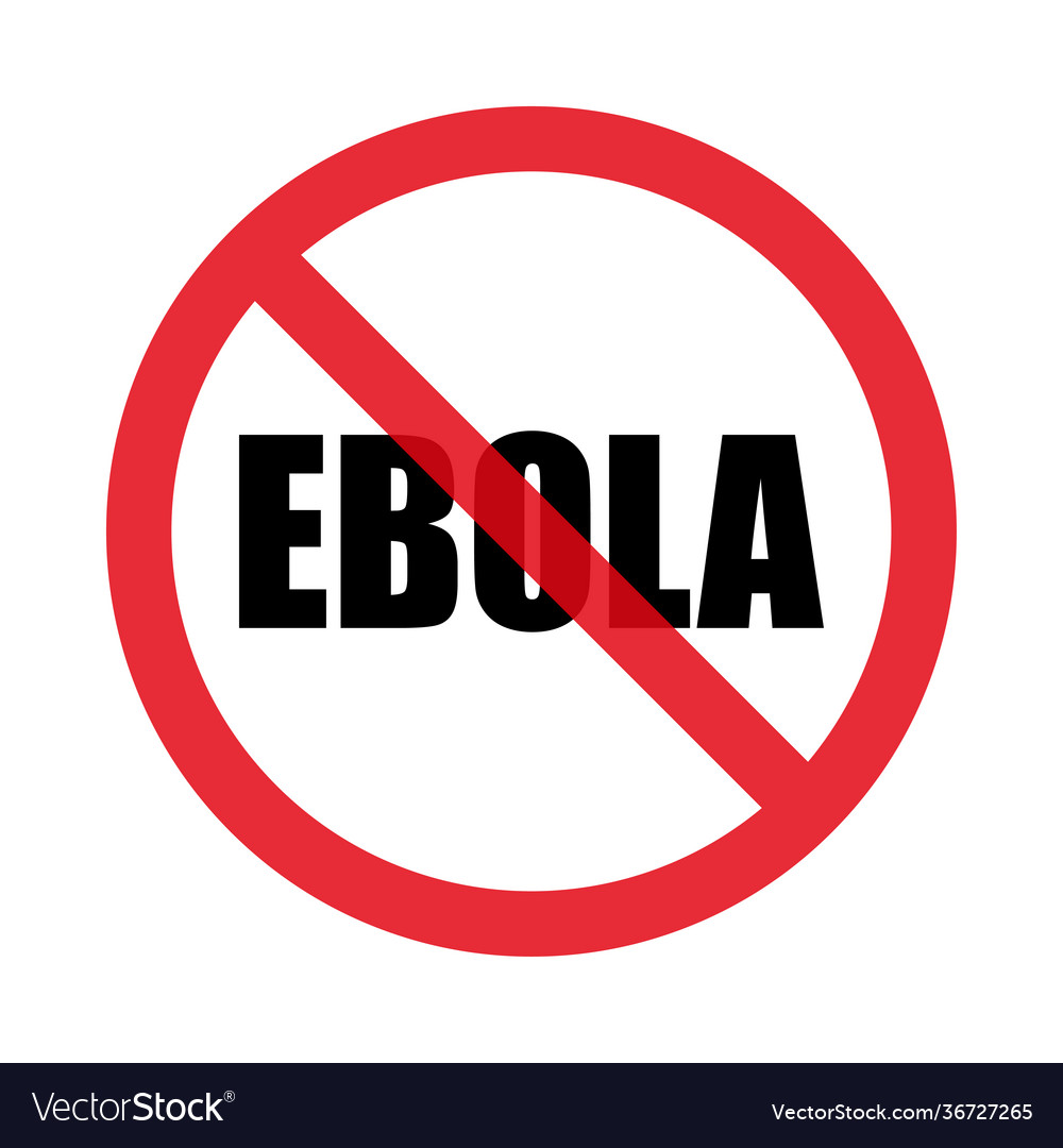 Stoppen Sie ebola Virus Symbol linear Stil Zeichen