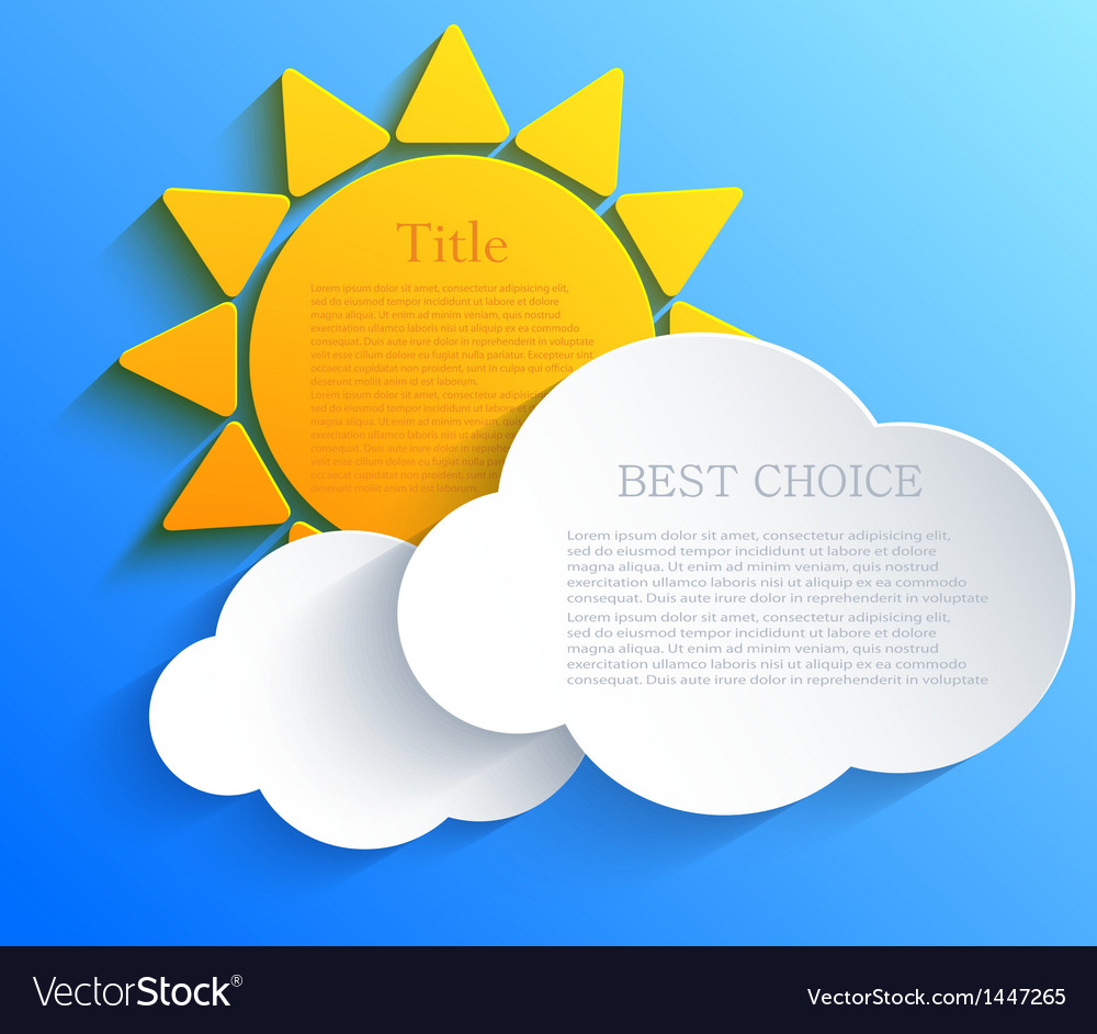 Sun with clouds background eps10