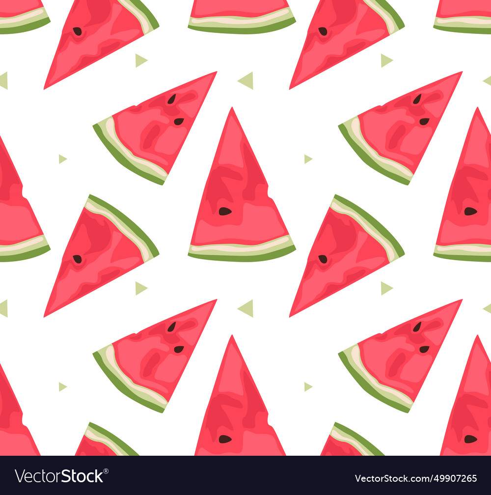 Triangular slices of watermelon and shapes