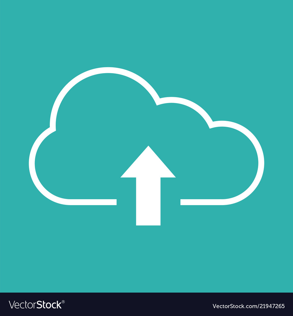 Upload icon with cloud and arrow